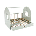 Modern Minimalist Toddler Bed with Storage Drawer and Rounded Design