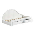 Innovative White Bed Frame with Storage Drawers