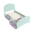 Children's Bed with Storage Drawers and Decorative Headboard