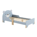 Children's Bear-Themed Bed with Wooden Slats
